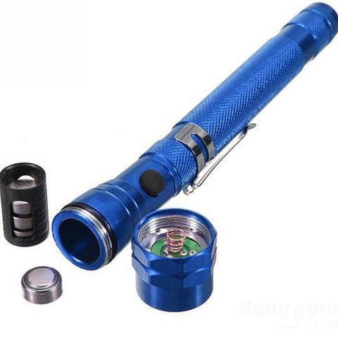 Outdoor Camping Tactical Flash Light Torch Spotlight 3x LED Telescopic Flexible Magnetic LED Flashlight