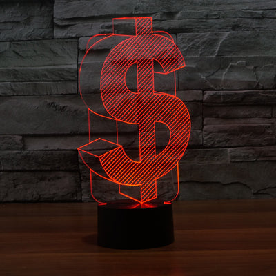 3D Dollar Night Lamp