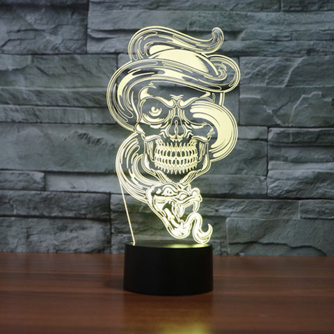 Skull 3d night lamp