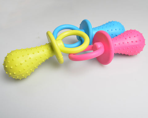 1Pc Rubber Nipple Dog Toys For Pet Chew Teething Train