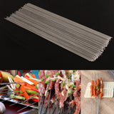 100Pcs Stainless Steel 29cm Portable Grill Barbecue Skewers Kebab Needle Outside Accessories