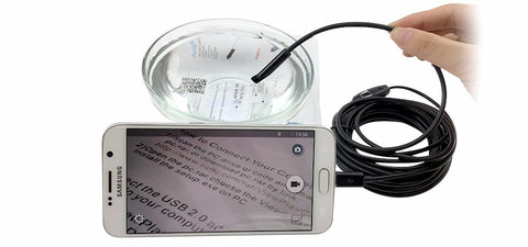 HD 7mm Lens Hard Cable Android Endoscope Camera 6LED Waterproof USB Endoscope Camera Rigid Cable