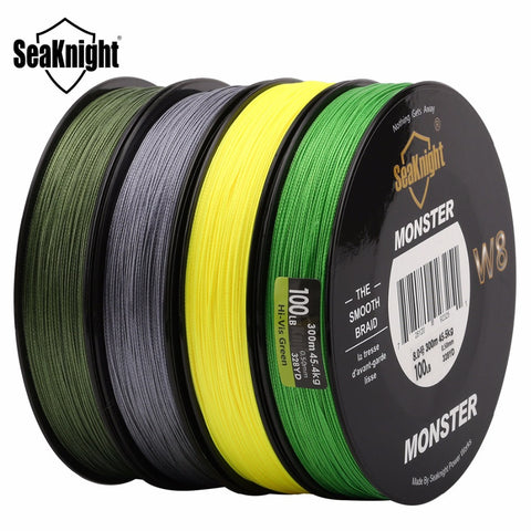 SeaKnight Monster W8 300M 8 Strands Fishing Line Multifilament Fishing PE Line 8 Weaves Strong Braided Wire 20LB 40LB 80LB 100LB