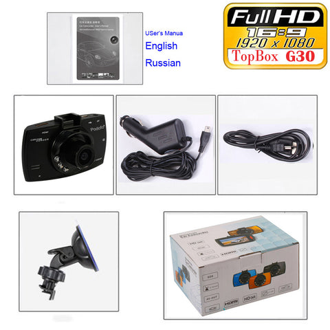 Sale G30 Full HD 1080P Motion Detection Night Vision G-Sensor Dashcam