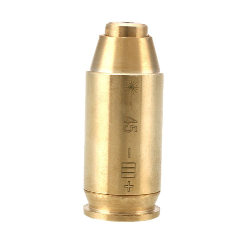 Tactical CAL.45 Red Dot Laser Sight Cartridge Bore Sighter Copper Boresighter With 4 Batteries