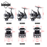 SeaKnight GA 2000/3000/4000 New Design Worm Shaft Structure 13BB Quality Lure Spinning Fishing Reel with Carbon Fiber Handle