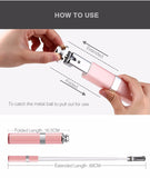 Universal Mini Monopod with Bluetooth Remote Shutter Girly Lipstick Design Selfie Stick