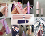 Universal Mini Monopod with Bluetooth Remote Shutter Girly Lipstick Design Selfie Stick