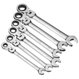 8-27mm Ratchet Gears Wrench Set flexible Open End