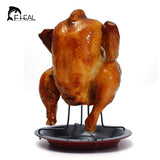 Carbon Steel Chicken Roaster Rack with Bowl Non-Stick Pans