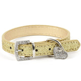 Hot Bling Crystal Pendant Leather Pet Dog Collars