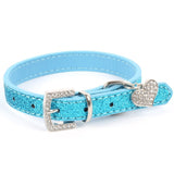 Hot Bling Crystal Pendant Leather Pet Dog Collars