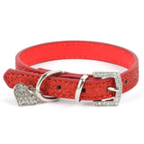 Hot Bling Crystal Pendant Leather Pet Dog Collars