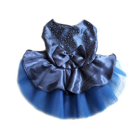 Dog Lace Skirt Clothes Wedding Party Pet Cat Bowknot Tutu Dress Princess Costume