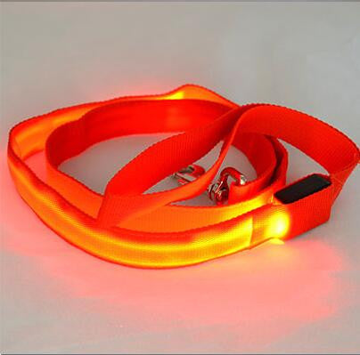 120cm Nylon Pet LED Dog Leash Night Safety LED Flashing Glow LED Pet Supplies