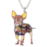 Metal Alloy Chihuahuas Dog Necklace Chain