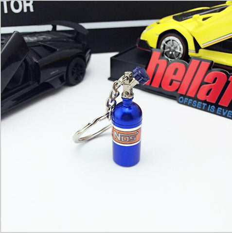 Nitrous Oxide Bottle Keyring Key Chain Ring Stash Pill Box NOS