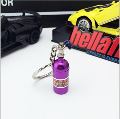 Nitrous Oxide Bottle Keyring Key Chain Ring Stash Pill Box NOS