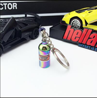 Nitrous Oxide Bottle Keyring Key Chain Ring Stash Pill Box NOS