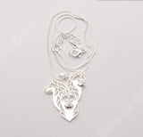 Siberian Husky Family Necklace 3D Cut Out Necklaces & Pendants