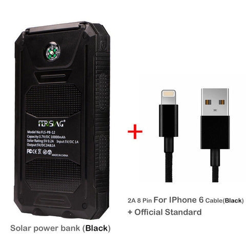 Solar Power Bank 10000mAh Waterproof