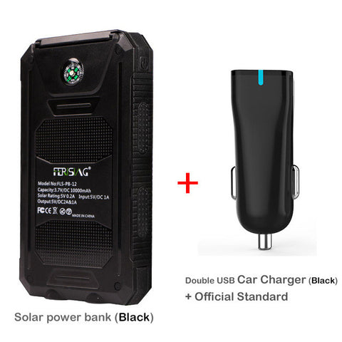 Solar Power Bank 10000mAh Waterproof