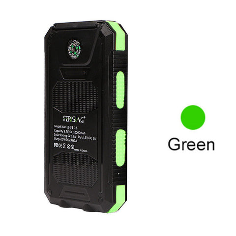 Solar Power Bank 10000mAh Waterproof