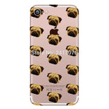 Pug dogs Attack Clear soft silicon case cover for Apple iphone 7 7plus 6 6S 6plus 6Splus 5S SE