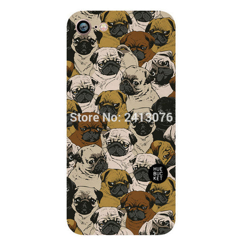 Pug dogs Attack Clear soft silicon case cover for Apple iphone 7 7plus 6 6S 6plus 6Splus 5S SE