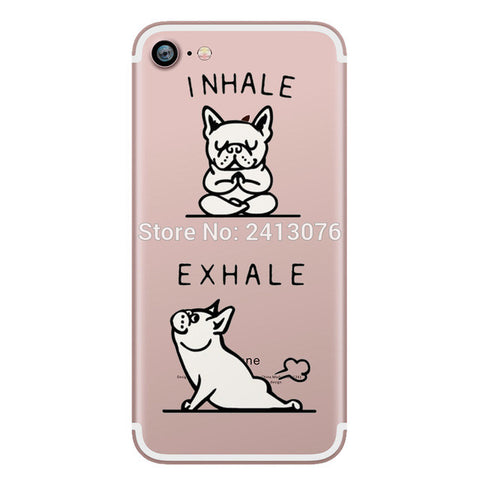 Pug dogs Attack Clear soft silicon case cover for Apple iphone 7 7plus 6 6S 6plus 6Splus 5S SE