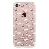 Pug dogs Attack Clear soft silicon case cover for Apple iphone 7 7plus 6 6S 6plus 6Splus 5S SE