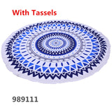 150CM Round Beach Towel With Tassels Microfiber Large