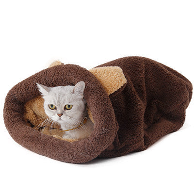 Cute Cat Sleeping Bag Warm Dog Cat Bed