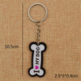 Double Side Cute PUG Face/Bone Shape Keychain