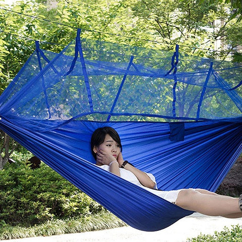 Hammock Single-person Folded Into The Pouch Mosquito Net Hammock