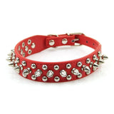 Adjustable PU Leather Rivet Spiked Studded Pet Puppy Dog Collar Neck Strap