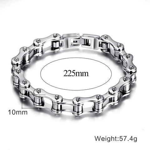 Stainless Steel Bracelet  Men  Biker Bicycle Motorcycle Chain