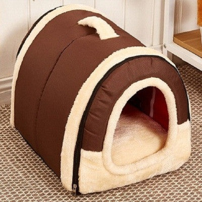 Dog House Nest With Mat Foldable Pet Dog Bed Cat Bed House Small Medium Dogs