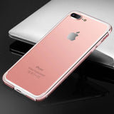 Ultra Thin Slim Bumper Case For iPhone 7 / 7 Plus Aluminum Metal Soft Silicone