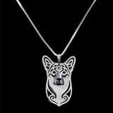 Leaping Animal Silver Plated Necklaces Dog Pitbull Charm For Pet Lovers Dog Jewelry Store