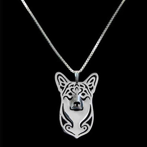 Leaping Animal Silver Plated Necklaces Dog Pitbull Charm For Pet Lovers Dog Jewelry Store