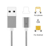 magnetic charger braided cable for iphone 6 6s 7 for iphone7 micro USB cable for ANDROID