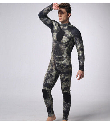 3mm Neoprene Camouflage Spearfishing Diving Suit Men Wetsuits With Long Sleeve Swimwear Scuba One Piece