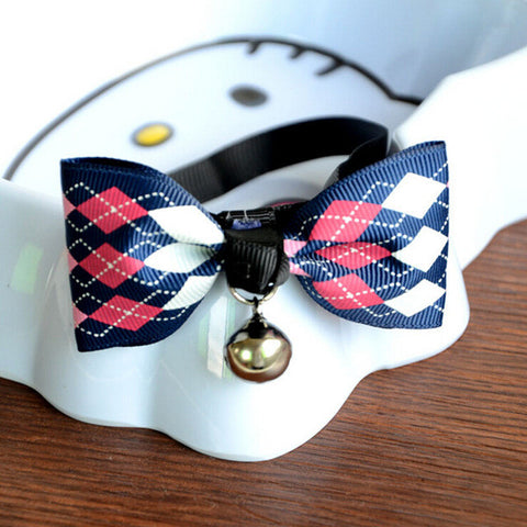 1Pcs Adjustable Dog Collar Cat Pet Cute Bow Tie With Bell Puppy Kitten Necktie Collar