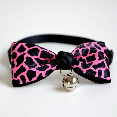 1Pcs Adjustable Dog Collar Cat Pet Cute Bow Tie With Bell Puppy Kitten Necktie Collar