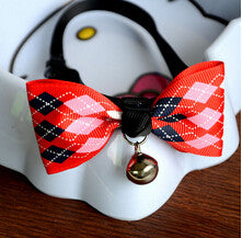 1Pcs Adjustable Dog Collar Cat Pet Cute Bow Tie With Bell Puppy Kitten Necktie Collar