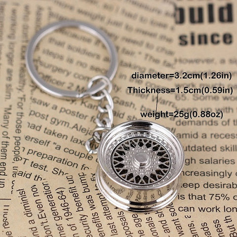 wheel hub model keychain