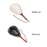 Fishing Net Mesh Wooden Handle Nylon / Rubber Landing