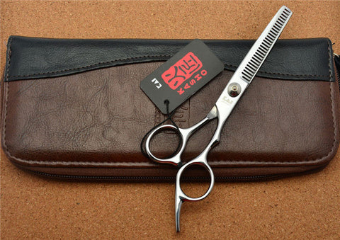 701# 6'' Japan Kasho TOP GRADE Hairdressing Scissors 440C 62HRC Bang Cut Barbers Cutting Scissors Thinning Shears