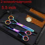 2 Scissors+Bag+Comb Japan High Quality 5.5/6.0 Inch Professional Hairdressing Scissors